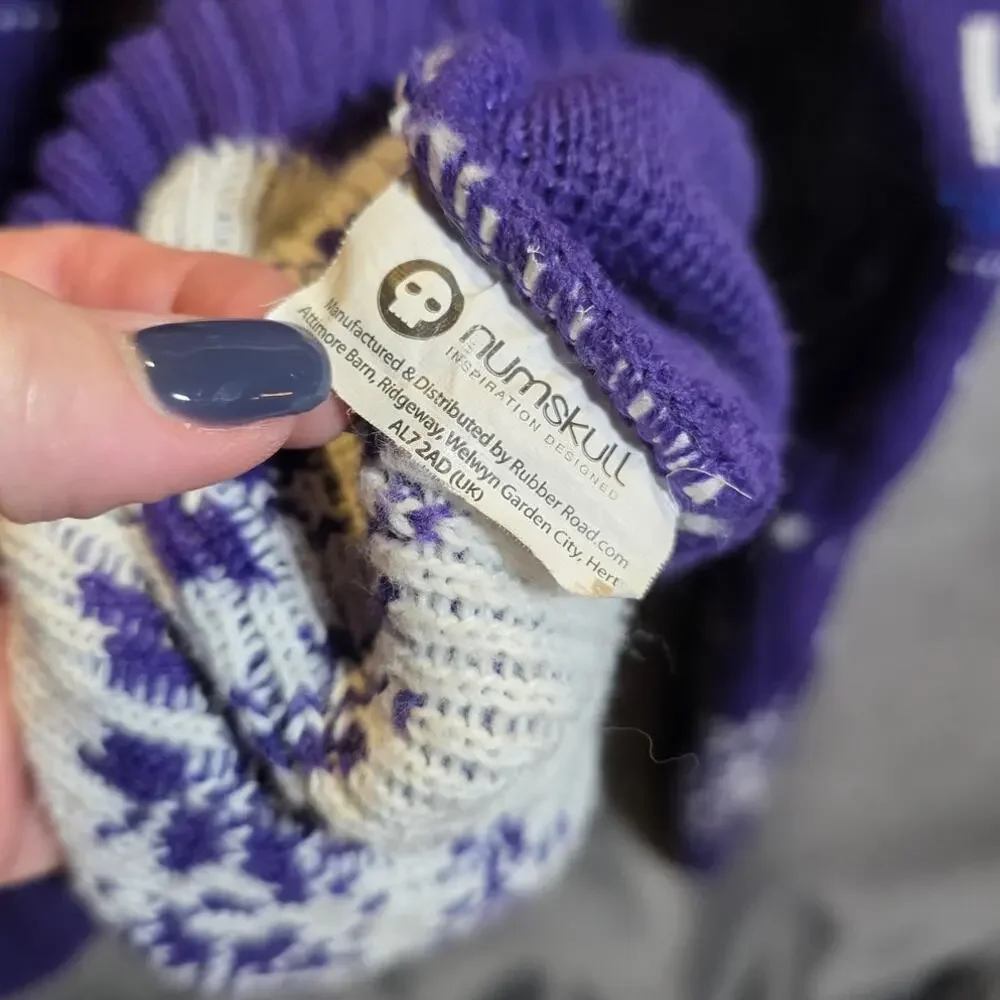 Numskull Christmas Ugly Sweater Pac-Man Purple Size 3XL Unique WAKA - Picture 8 of 9